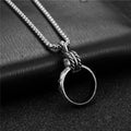 PENDRA Doubleloop Stainless Steel Double-Ring Pendant