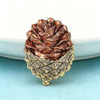 PENDRA Pineora Vintage Enamel Pinecone Brooch