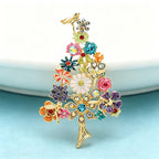 PENDRA Floratree Multicolor Enamel Flower Tree Brooch