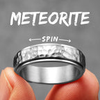 Beat Forging Meteorite Men Rings Stainless Steel Retro Punk Rock Simple Women Jewelry Fashion Accessories Gift Wholesale
