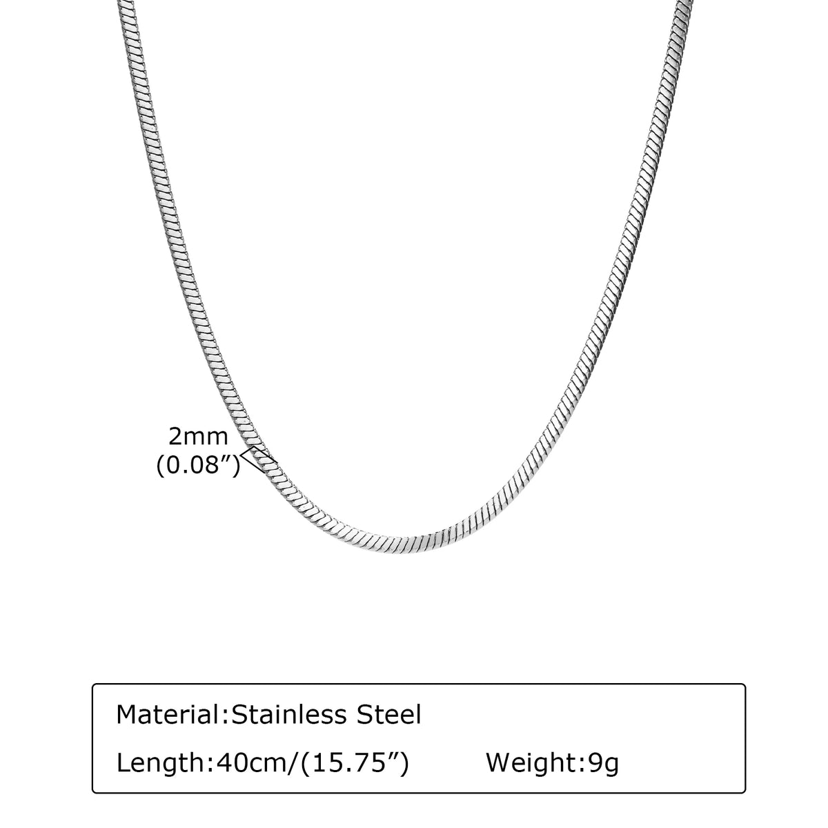 PENDRA Snake Gold Flat Chain Necklace