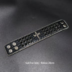 PENDRA Koraine Leather Black Skull Gothic Belt