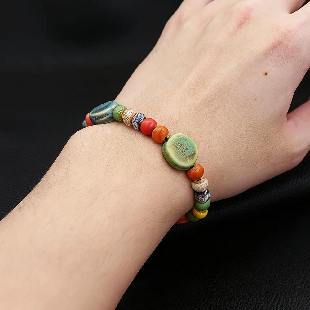 PENDRA Ceramica Colorful Handmade Boho Beaded Bracelet