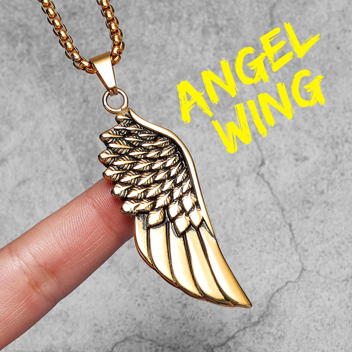 PENDRA Angel Wings Animal Steel Necklace