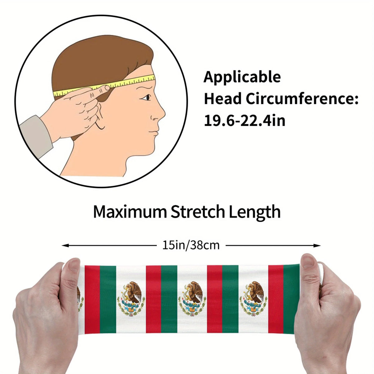 Mexico Flag Gym Sports Headband Cool Haedwear