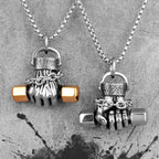 PENDRA Fitness Fist Dumbbell Steel Necklace