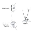 Popular Men Necklace,Interlocking Square Triangle Stainless Steel Pendant Necklaces,Trendy Geometric Detachable Pendant Gifts