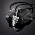 PENDRA Viking Trident Gold Steel Necklace
