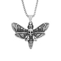 PENDRA Mothskull Stainless Steel Skull Moth Pendant