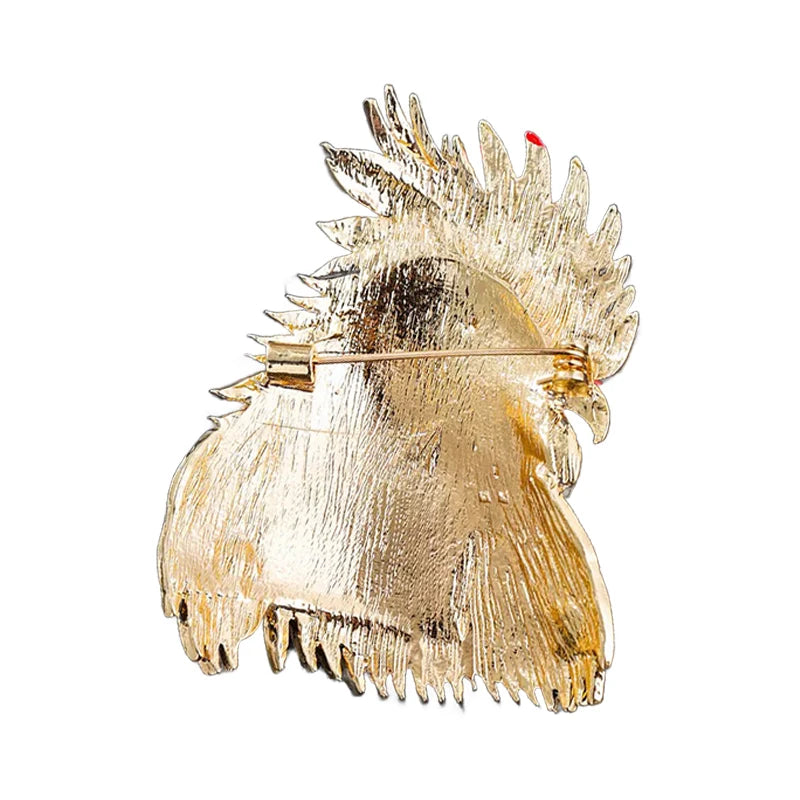 PENDRA Regalcrest Enamel Cock Brooch