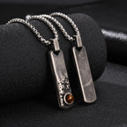 PENDRA Rectangle Bar Stone Pendant Necklace