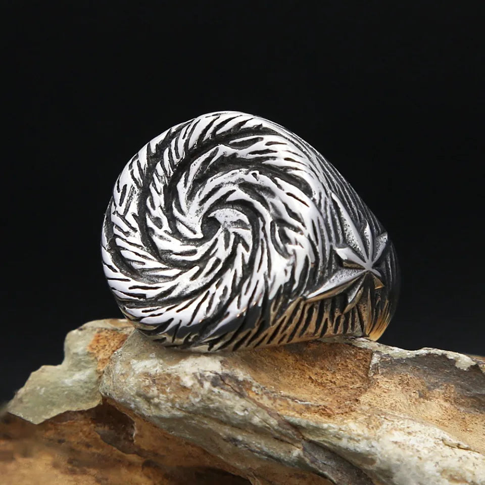 PENDRA Spiralforge Stainless Steel Spiral Ring