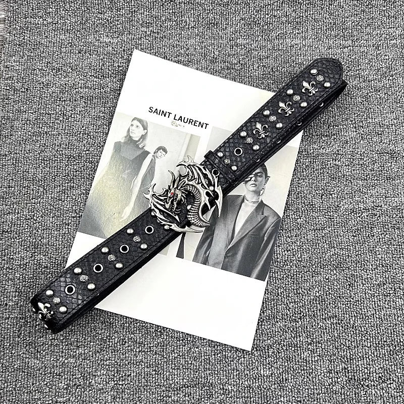 New Stylish Y2K PU Leather Fashion Punk Belt For Men and Women Trendy Accessory For Gift Giving Gothic Neutral Waist Belts