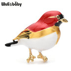 PENDRA Cute Enamel Bird Brooch