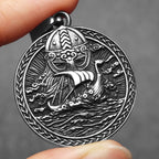 PENDRA Pirates Sided Carving Steel Necklace