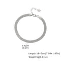 Trend Mesh Chain Bracelet for Men,Silver Color Adjustable Link Wristband,Hip Hop Punk Jewelry Gift