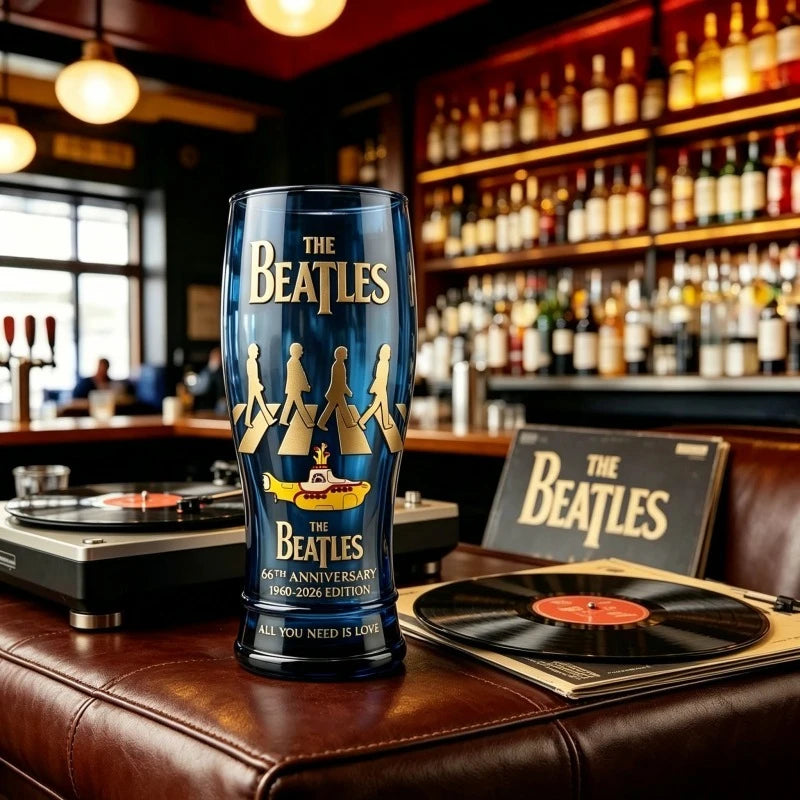 The Beatles Commemorative Glass Tumbler, Classic Abbey Road Print Tall Cup, Music Fan Collectible Decorations