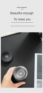 500ML High-Quality 304 Stainless Steel Smart Thermos Insulated Tea and Water Separation Cup for Men Women Best Christmas Gift