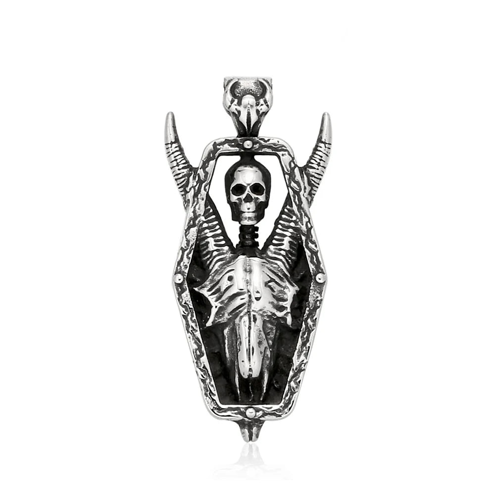 PENDRA Skullpunk Gothic Hip Hop Skull Pendant