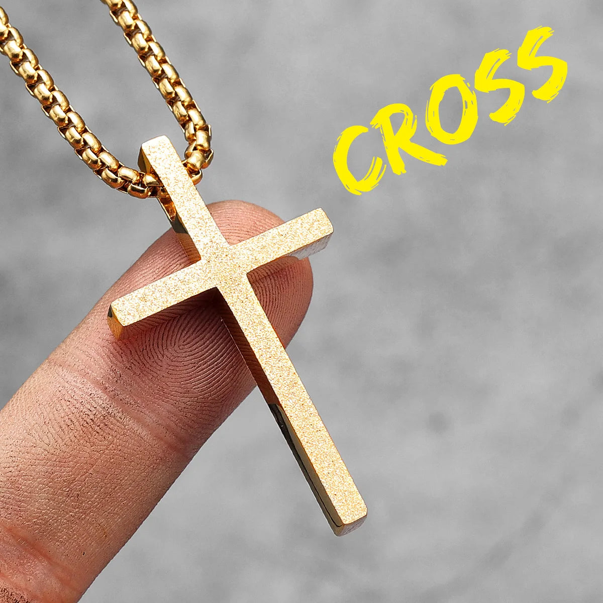 PENDRA Jesus Skull Cross Steel Necklace
