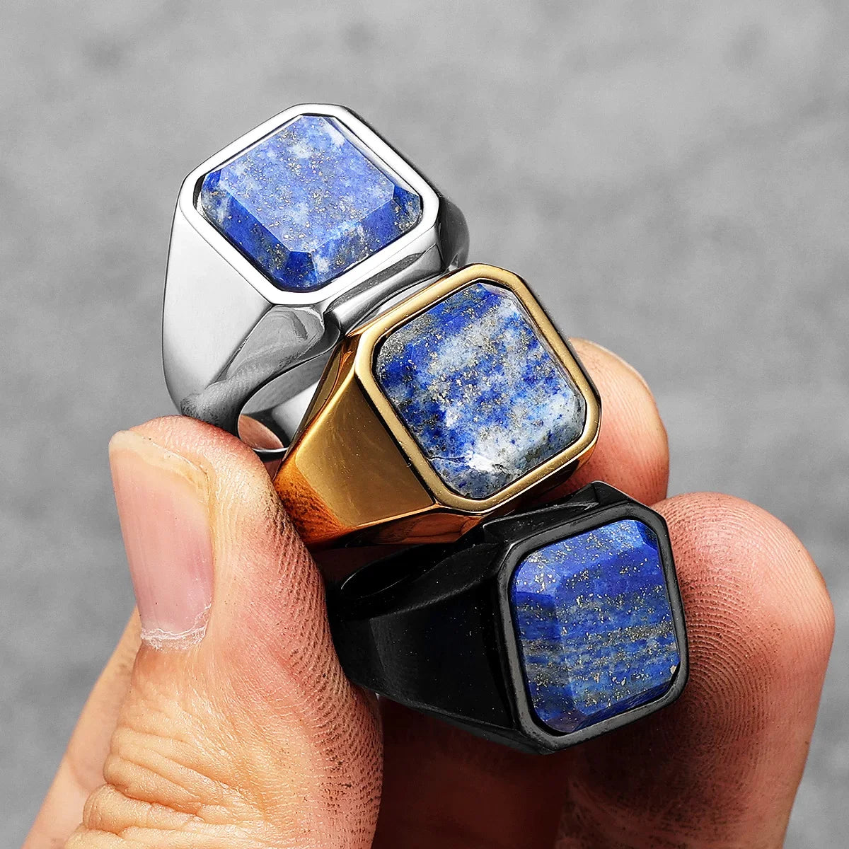 Luxury Galaxy Starry Sky Men Rings Stainless Steel Punk Rock Aesthetic Fashion Women Jewelry Accessories For Gift Wholesale