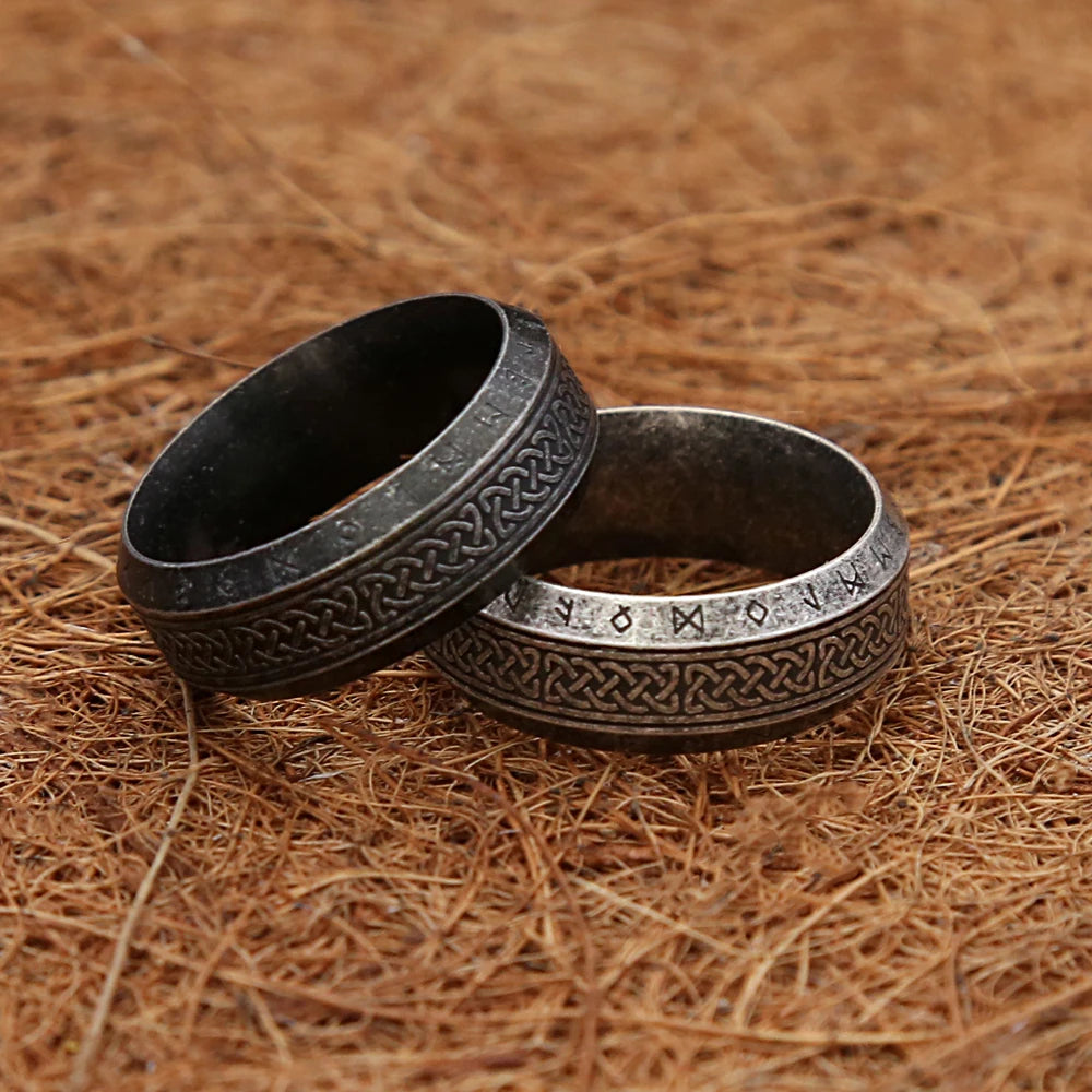 PENDRA Runeband Simple Viking Rune Ring