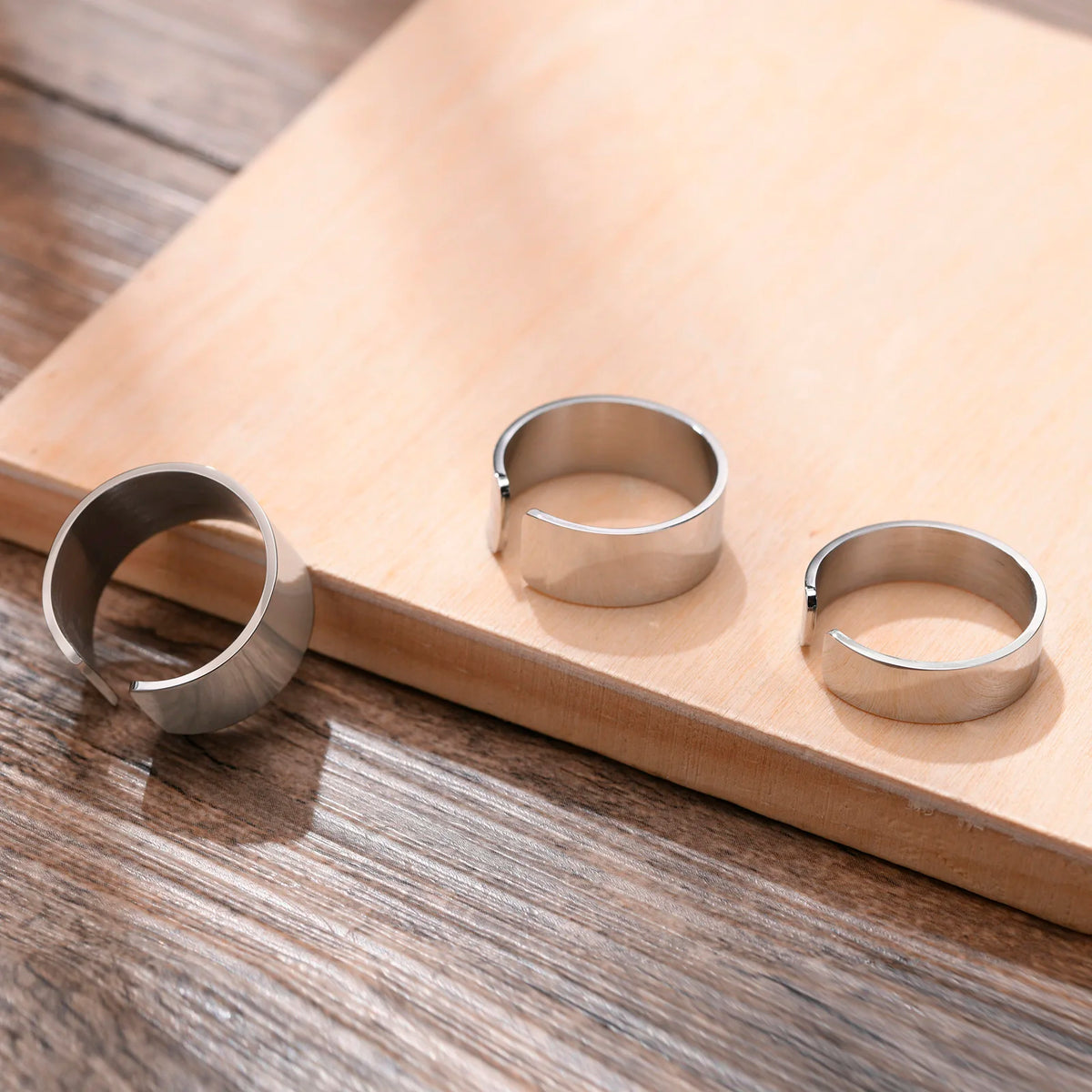 Cuff Knuckle Ring,Adjustable Stainless Steel Rings,Above The Knuckle Ring,Midi Tube Cuff Ring,Boho Wide Band Ring,