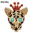 PENDRA Lovely Wear Crown Tiger Brooch