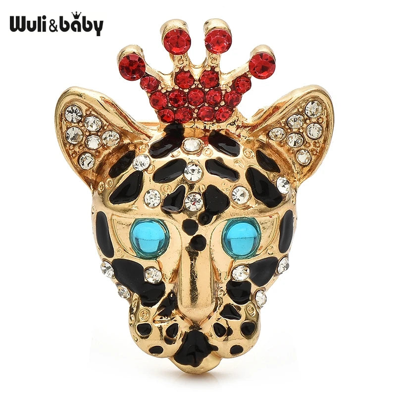 PENDRA Lovely Wear Crown Tiger Brooch