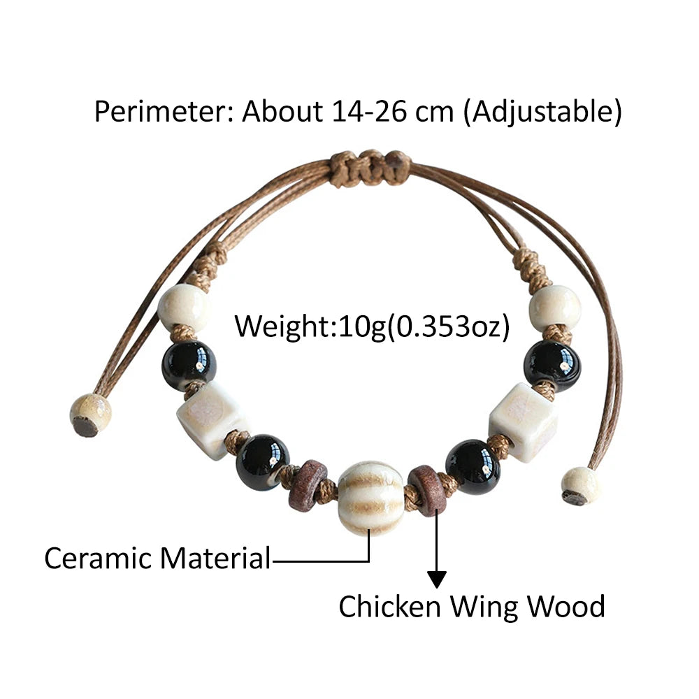 PENDRA Ceramica Colorful Handmade Boho Beaded Bracelet