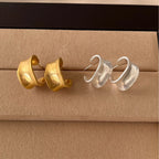 PENDRA Frostgeometry 925 Sterling Silver Hoop Earrings