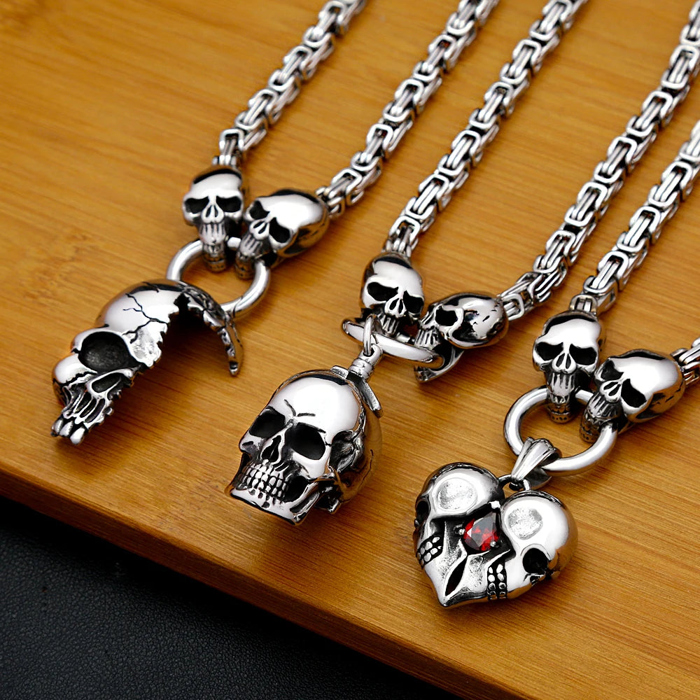 PENDRA Skullforge 316L Stainless Steel Skull Pendant
