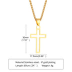 PENDRA Cross Hollow Pendant Necklace