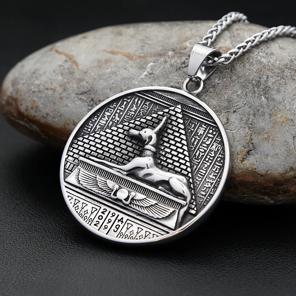 PENDRA Anubis 316L Stainless Steel Egyptian Anubis Pendant