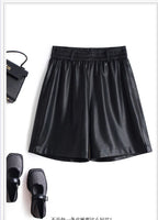 PENDRA Full Leather Wide Leg Shorts