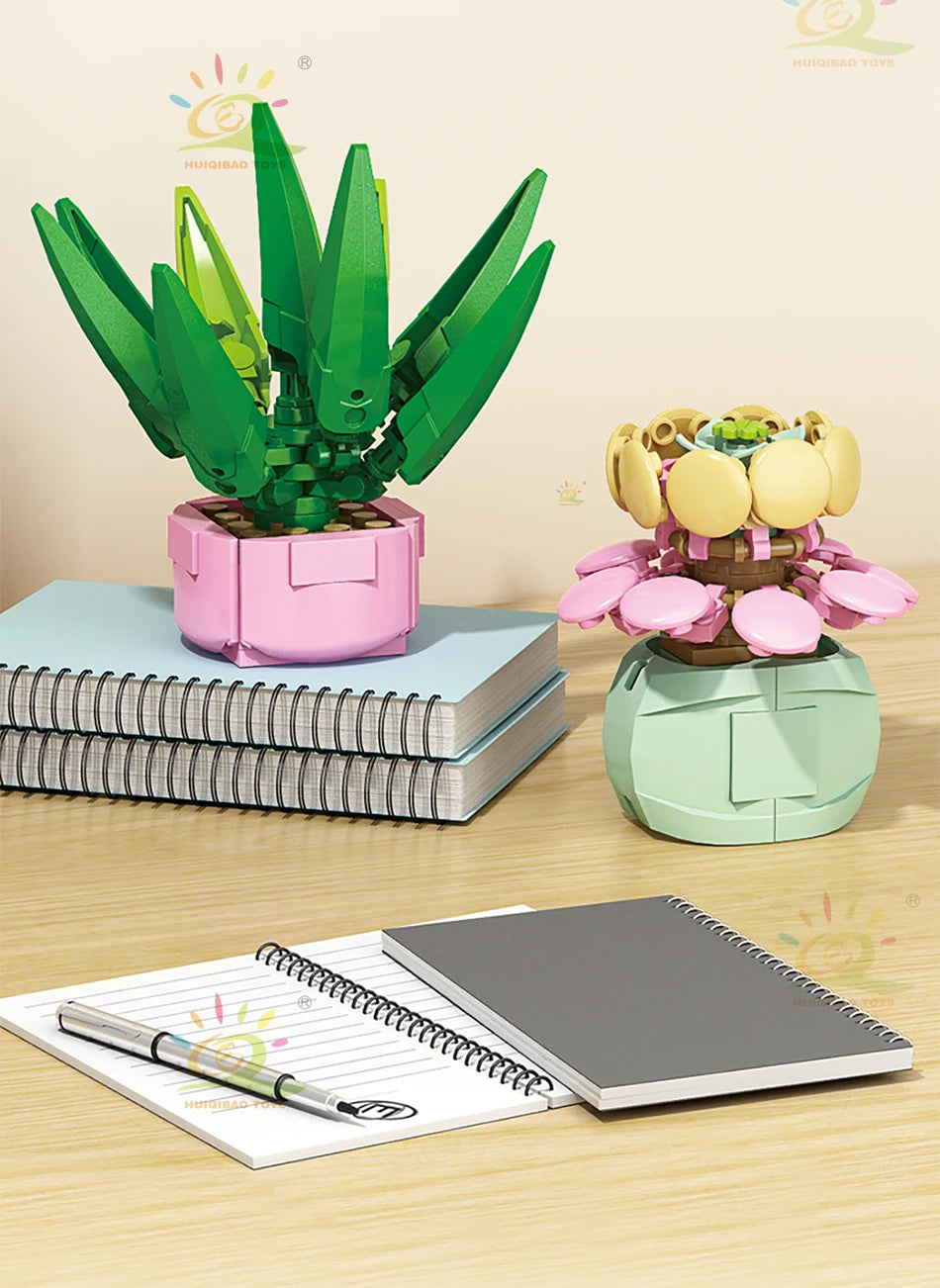 PENDRA Succulent Potted Floral Building Set