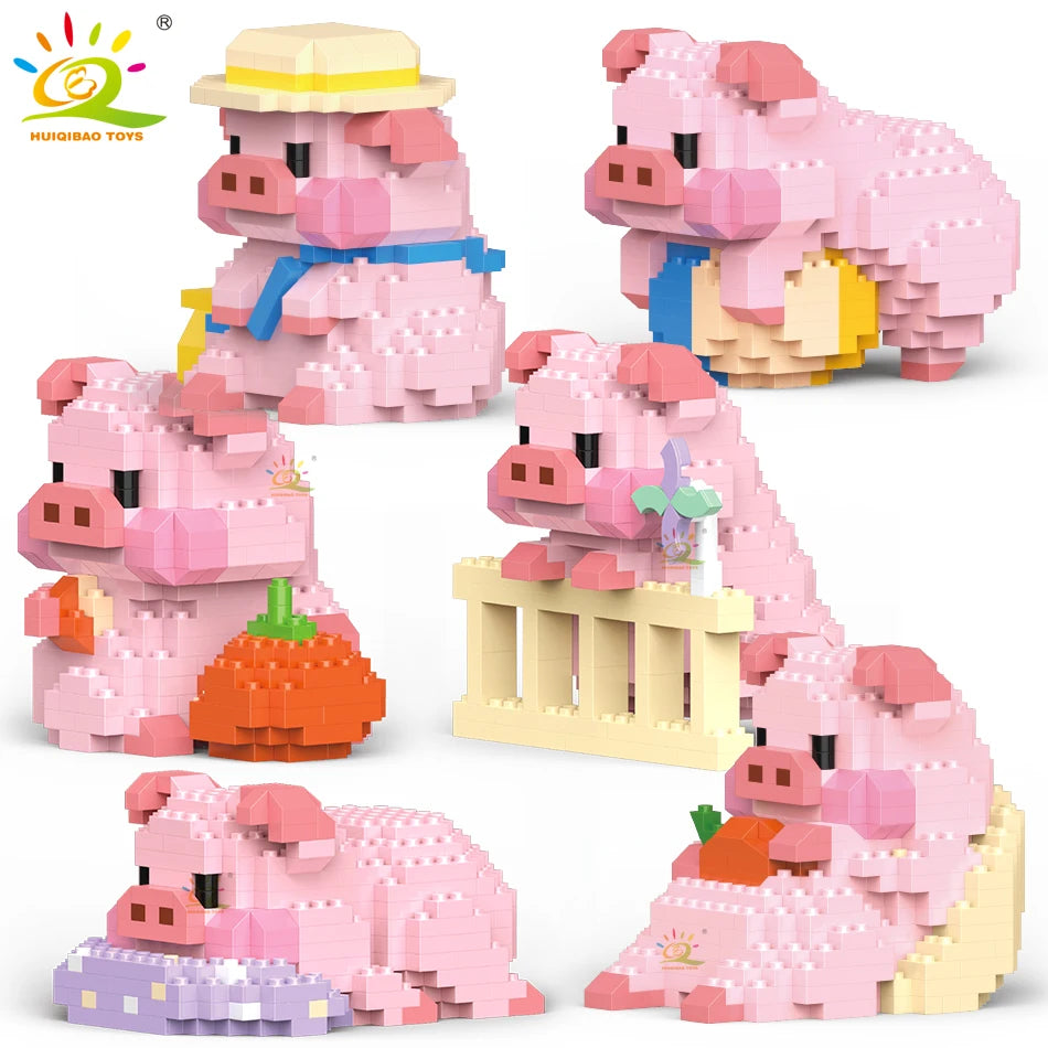 PENDRA Cute Pig Micro Building Set