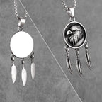 PENDRA Indian Eagle Feather Steel Necklace