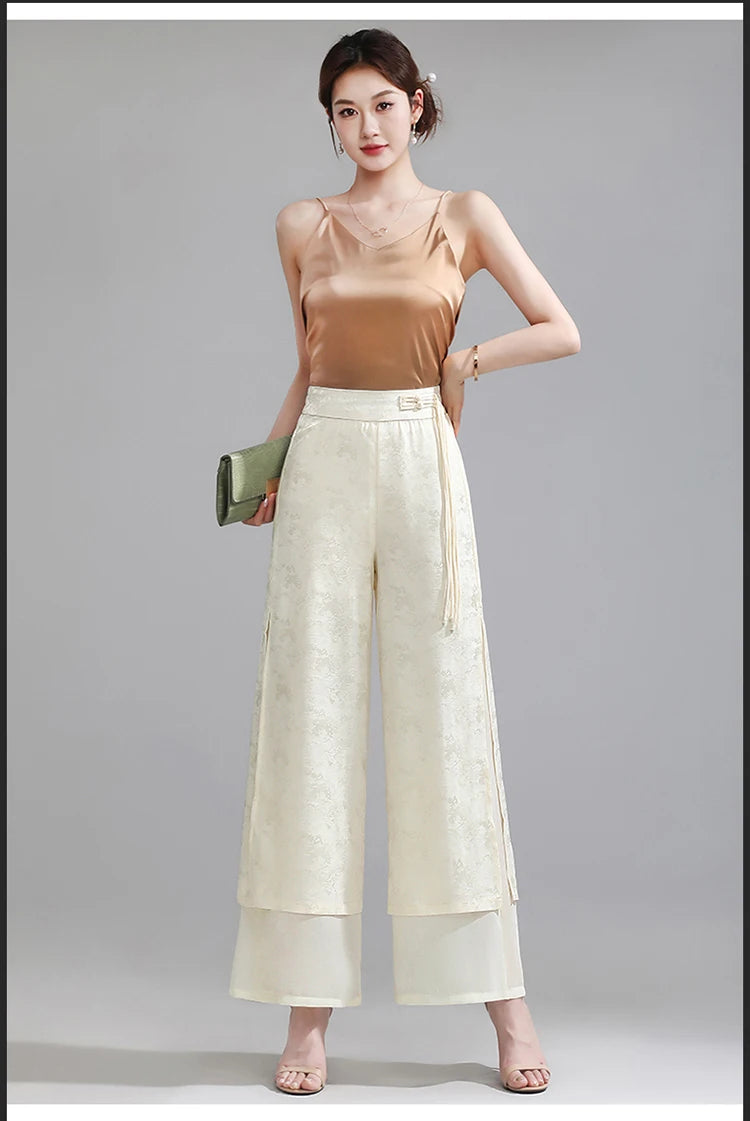 PENDRA Chiffon Wide Trousers Pants