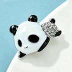 PENDRA Lovely Enamel Panda Brooch