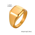 PENDRA Personalized Initials Letter Steel Ring