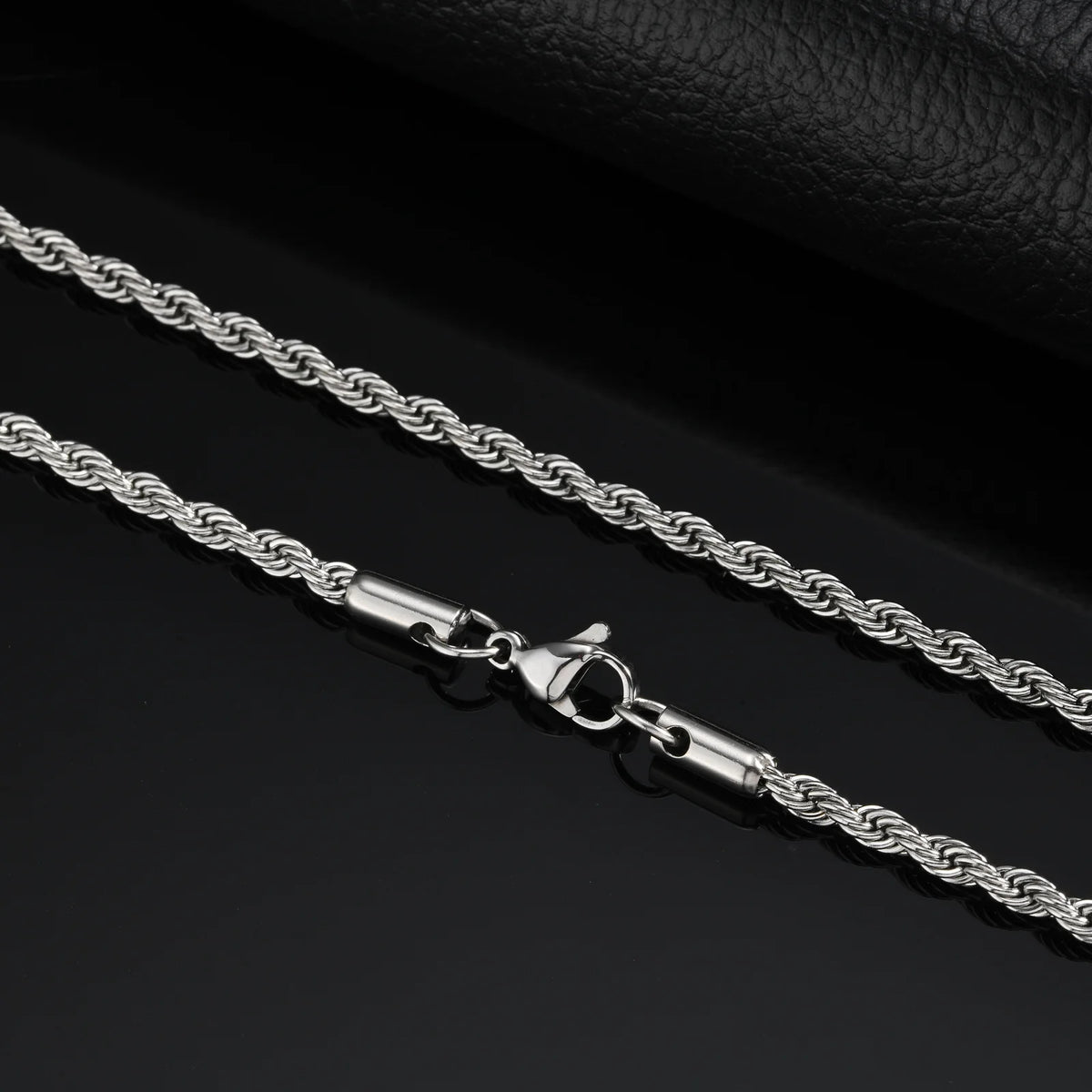 6pcs Stainless Steel Chain Necklace for Men Women,Silver Gold Color Cuban Rope Snake Box Chain Collars,Classic Metal Jewelry Set