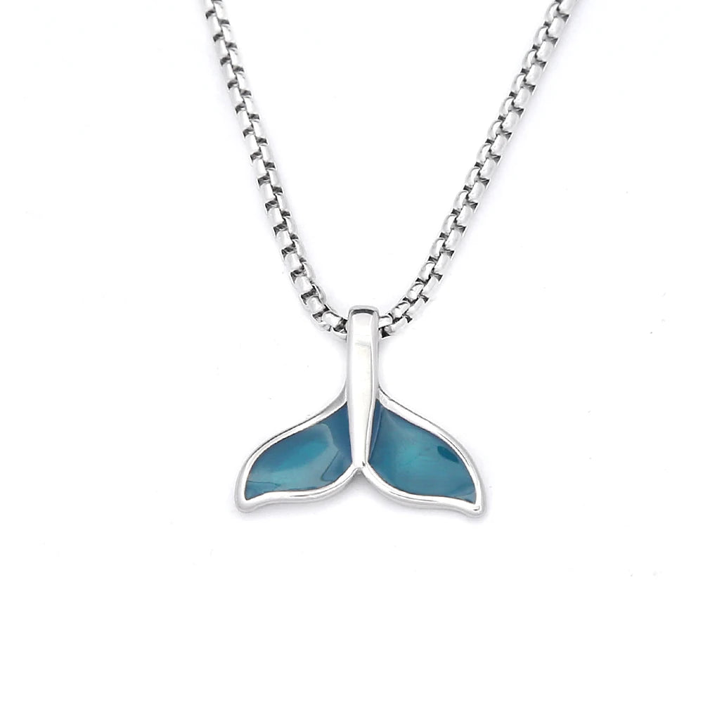 PENDRA Bluewhale Stainless Steel Whale Tail Pendant