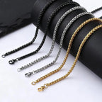 PENDRA Wheat Black Chain Necklace