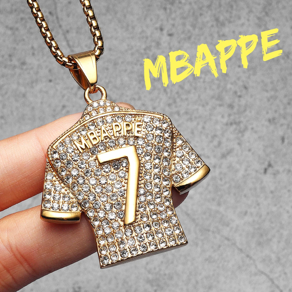 PENDRA Football Jersey Mbapp Steel Necklace