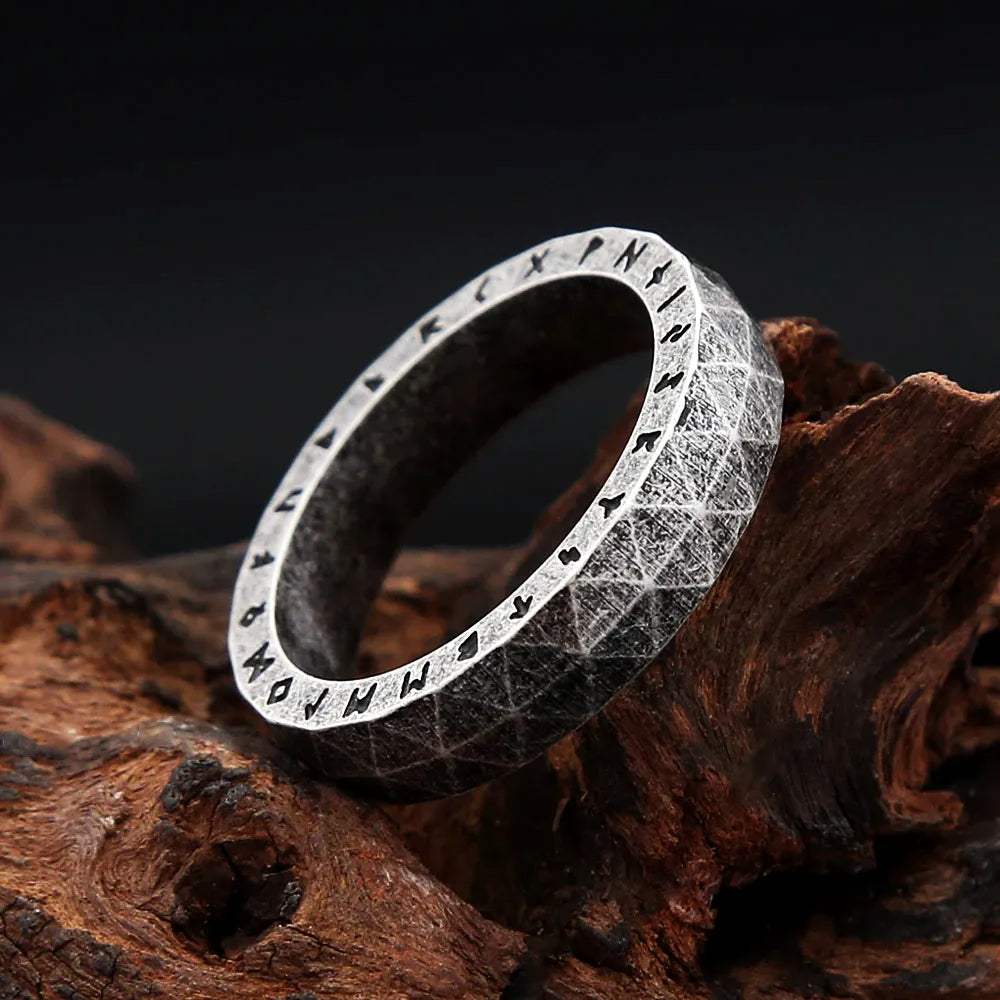 PENDRA Futhark Stainless Steel Viking Rune Ring