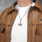 PENDRA Phoenix Axe Steel Necklace