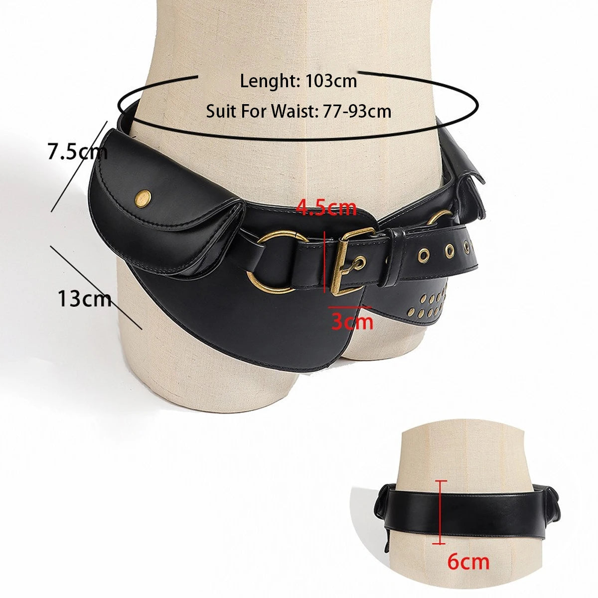 PENDRA Jadeia Leather Retro Belt