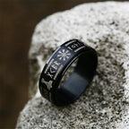 PENDRA Rune Gold Steel Ring