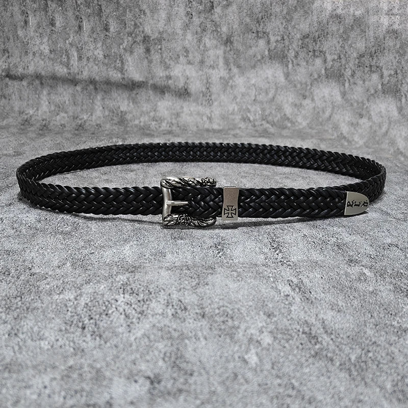 New Fashion Belt Male Cross High-end Luxury Designer Punk Jeans Belt for Men and Women Gothic Accessories Black Waistband
